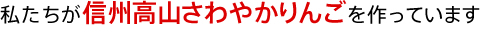 私たちが信州高山さわやかりんごを作っています